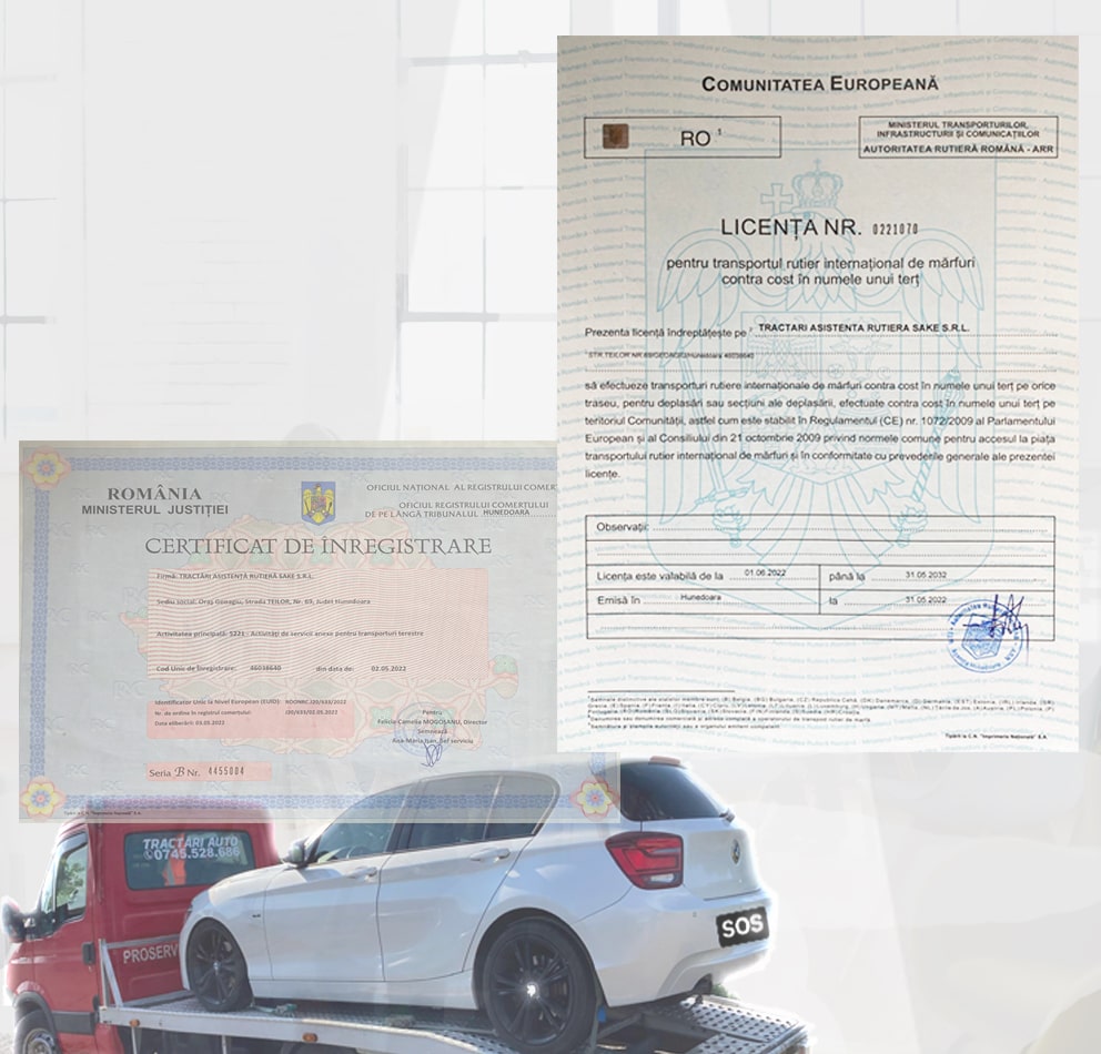 Tractari Asistenta Rutiera Sake Firma de Tractari Auto A1,A10, Orastie cu licenta de transport